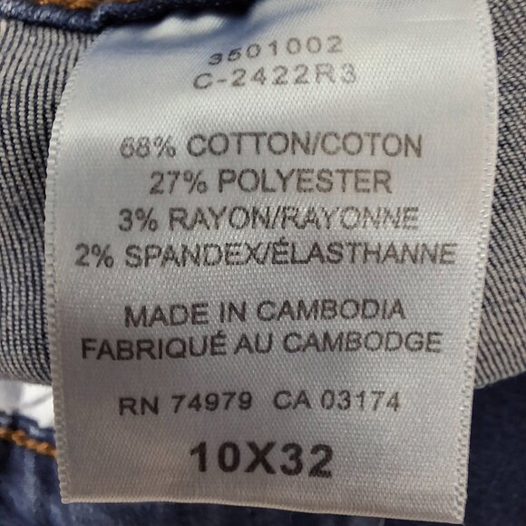 Vintage Womens Santana Mid Rise Straight Leg Jeans Size 10 Dark Blue Wash - Picture 15 of 15